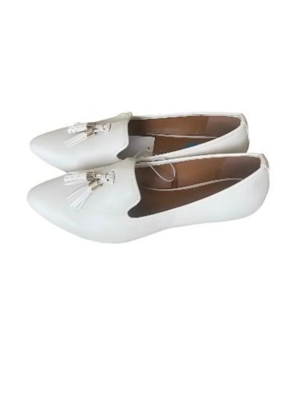 Kensie Gallia White Tassel Loafer